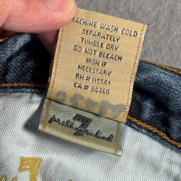 7 For All Mandkind A Pocket Jeans Women 32 Straight Leg Blue Medium Wash Relaxed - Picture 13 of 15